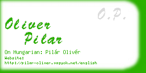 oliver pilar business card
