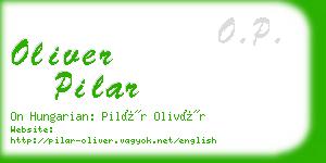 oliver pilar business card